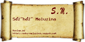 Sáhó Meluzina névjegykártya